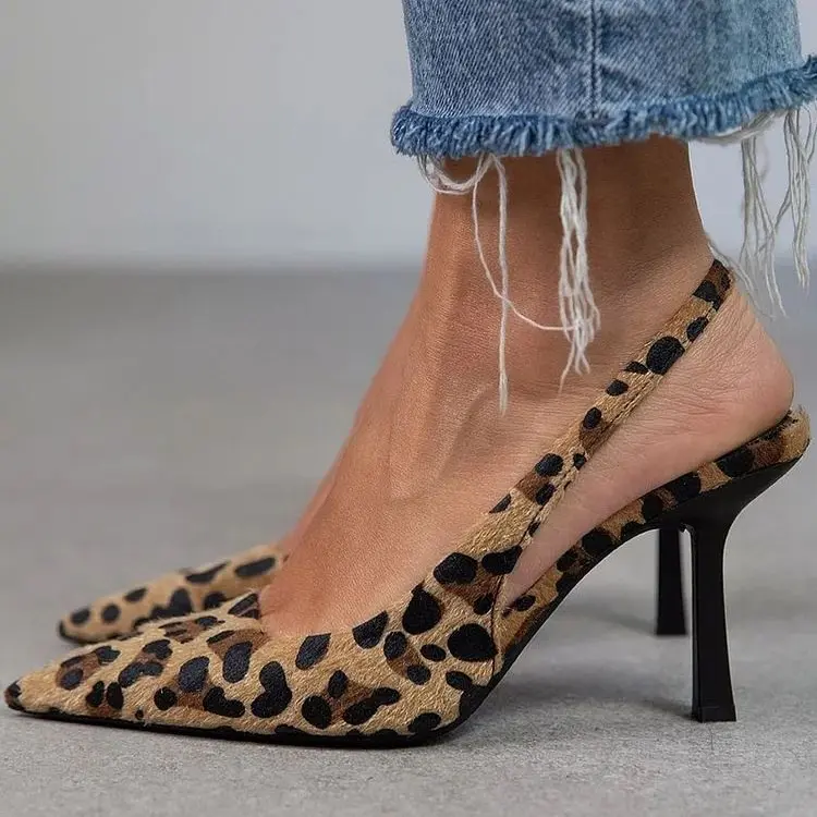 Women Summer High-Heeled Pointed Women'S Shoes 40-43 Plus Size Elegant Sandals