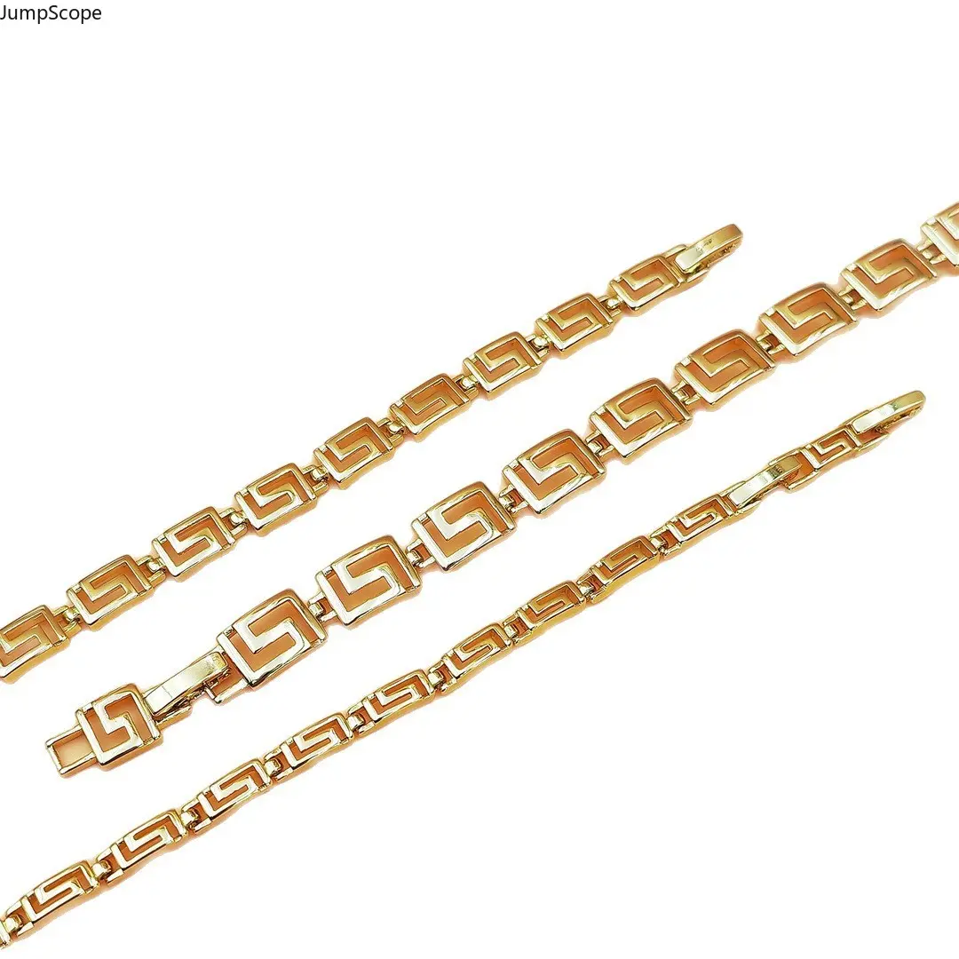 Greek Key Hollow Pattern Wristband for Women, Vintage MDF and Steel Statement Jewelry for a Casual Look, Jewelry For Women, Casual Wear, Mdf+Steel, Statement Look, Statement Pieces, Hollow Greek