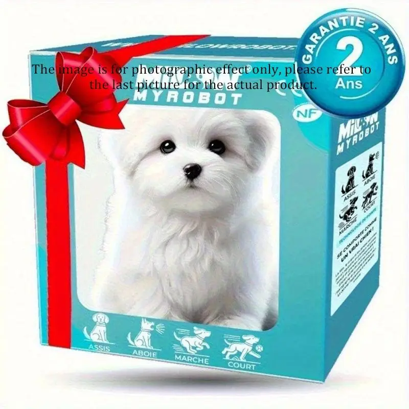 Realistic Robot Dog Plush Toy, Walks Barks Tail Wags, Interactive Pet for Kids All Ages, Perfect Christmas Gift for Dog Lovers