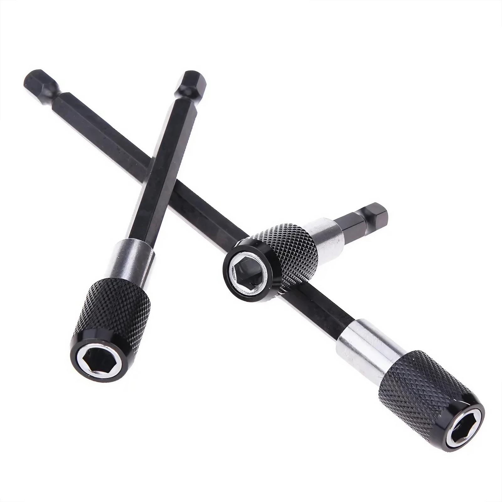 Magnetic Electric Screwdriver Extension Set, Quick Release Hex Adapter, Precision Magnetic Bit Holders for Repair