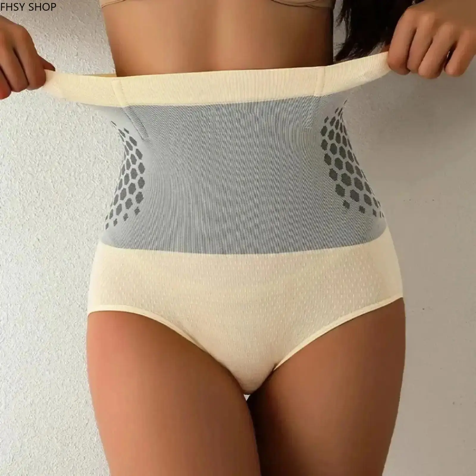 Women's High Waist Shapewear Panties, Seamless Nylon Spandex Compression Briefs for Tummy Control & Hip Lift, Thermal & Wireless, Up to Size XXL