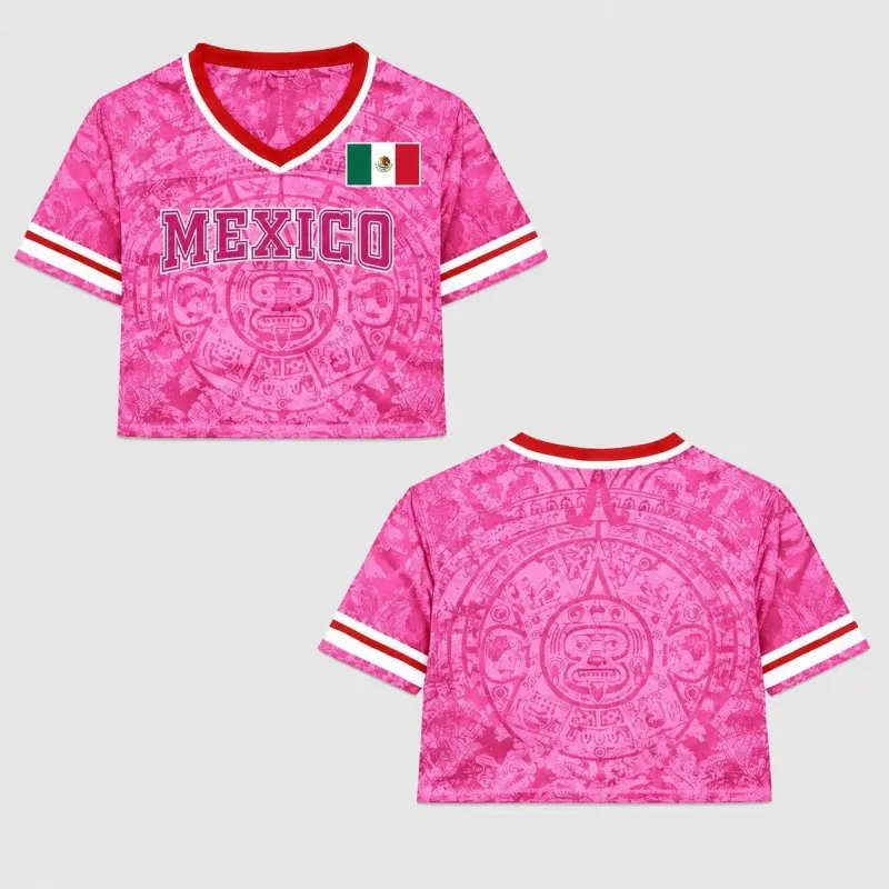High-quality cropped T-shirt—perfect for watching soccer matches, fan gatherings, or as cool, comfortable casual summer wear.