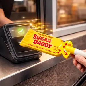 Credit Card Candy Wand, 3D Printed Magic Tapto Pay Wand, Sugar Daddy Wand