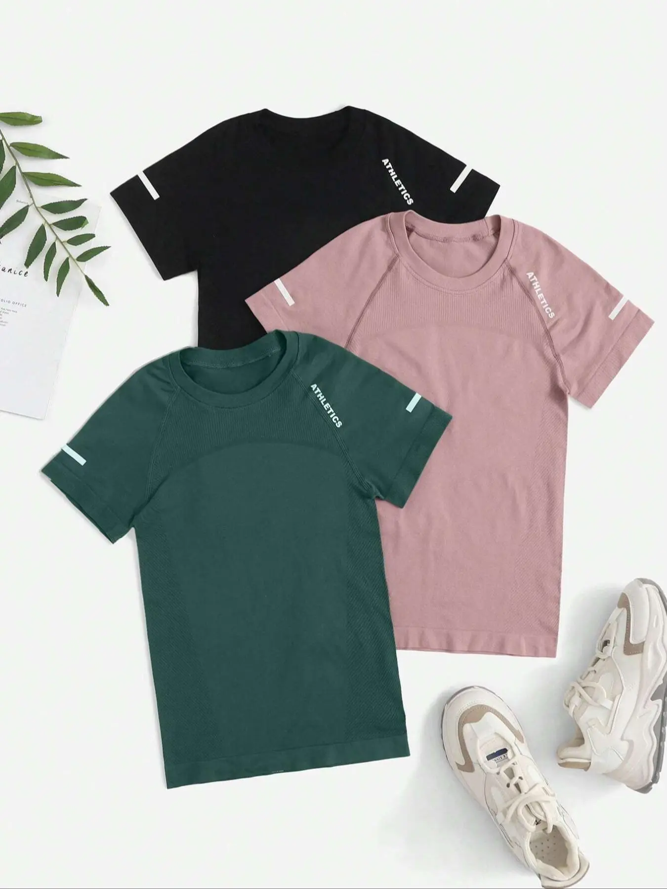 Women's Letter Print Raglan Sleeve Sports Tee, Round Neck Short Sleeve T-Shirt, Ladies Sportswear for Yoga Gym Workout, Fitness Sport Top, Fitness Apparel