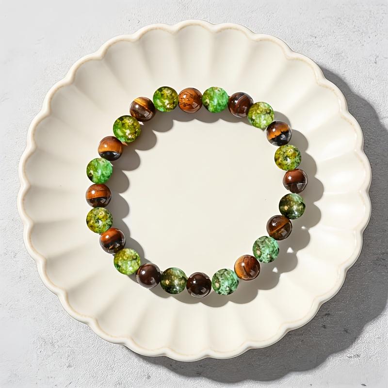 Stylish Vintage Coin and Stone Bracelet - Wealth-Attracting Bracelet (Tiger's Eye) - Attracts Prosperity, Suitable for Daily Wear