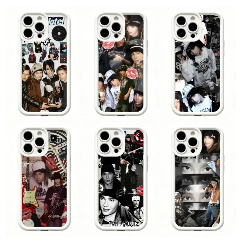 T0.ki.0. H.0tel Band Collage Phone Case Bundle,T.0.m Kaulitz Bi.ll Kaulitz Y2K Rock Scrapbook Phone Cover, 2000s Emo Grunge Aesthetic Shockproof Hard Case for iPhone 17/16/15/14/13/12/11 ProMax Plus for Samsung phones,an excellent gift for friend or fans.