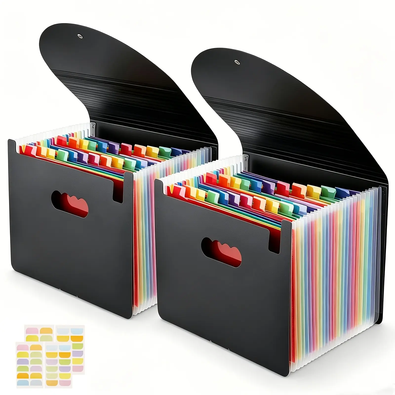 25-Compartment Folder Set, Expandable File Organizer with Colorful Labels, A4/letter Size, Ideal for Office, School, Home Use