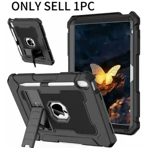 Lightweight Shockproof iPad Case for 5th/6th/air/air2, 7/8/9th, 10/11th, with Stand and Pen Holder, Durable Material Tablet Protector, Cover with Kickstand