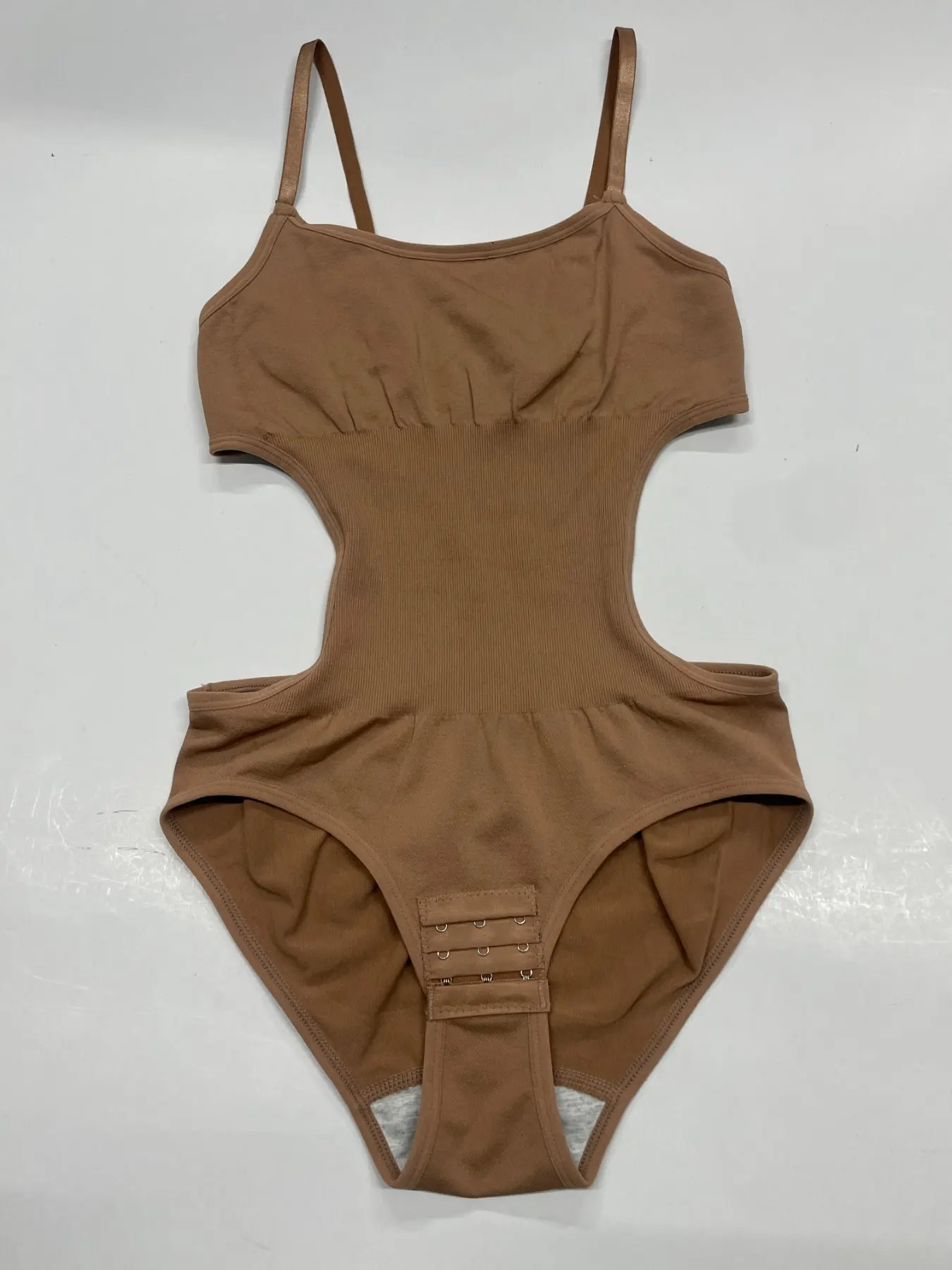Sexy Cutout Body Shaper Romper, Women's Open Back Seamless Smooth Shapewear Bodysuit, Tummy Control Jumpsuit, Snatched Waist Clothing, Casual Style