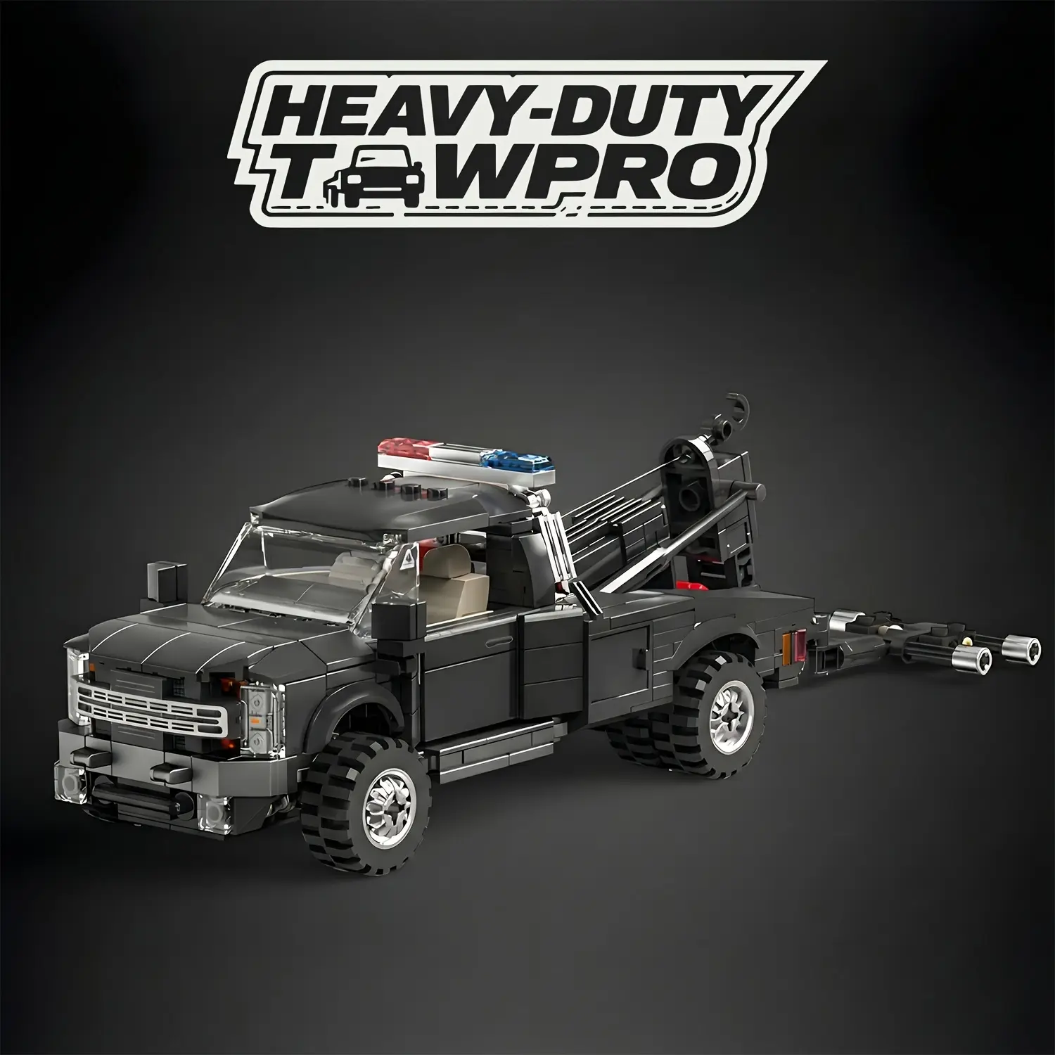 Police Tow for Truck Building Block Set, City Series Sports Car Transporter Trailer Model Ornament, Valentine'S Day Gift for Truck Enthusiasts