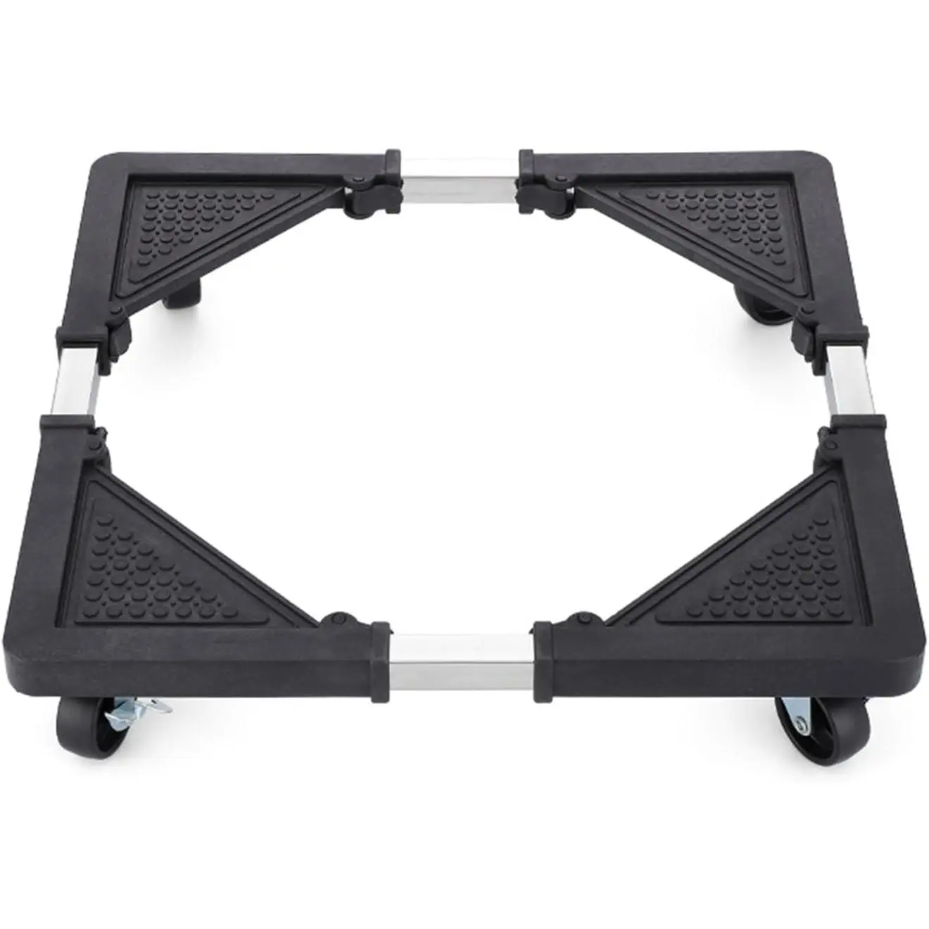Mini Fridge Stand with 4 Locking Wheels 16.9"-25.6" Dolly Base for Furniture Refrigerator StandBlack