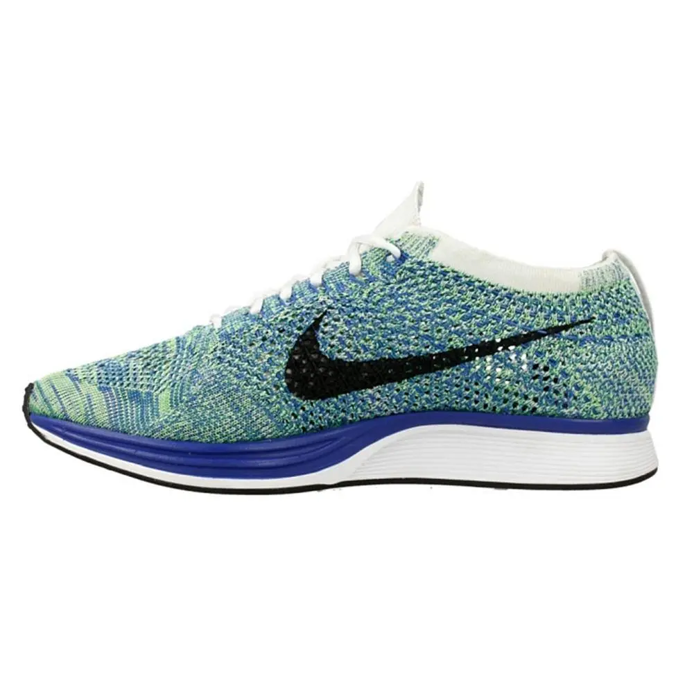 Nike Flyknit Racer Tranquil Lightweight Non-Slip Low-Top Running Shoes for Men and Women Verifiable, with credentials and supporting global authentication