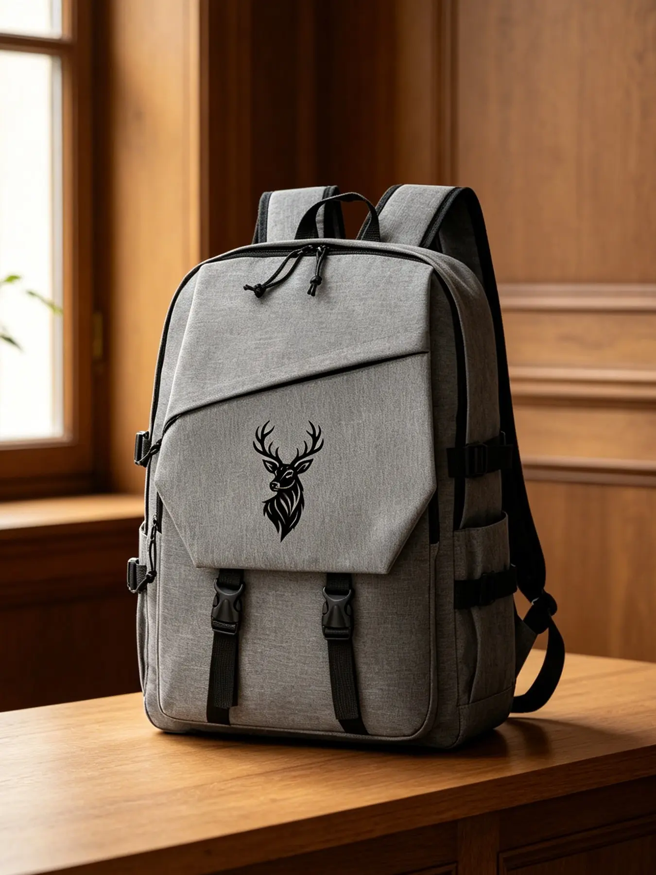 Deer Pattern Fashion Backpack, Lightweight Casual Student Travel Backpack, Large Capacity Adjustable Straps Laptop Backpack, Traveler Essentials Backpack