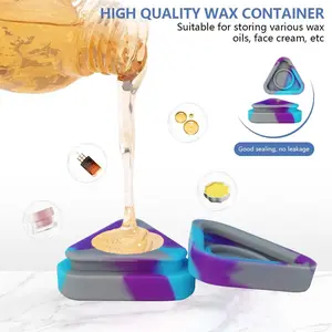 54pcs 1.5ML Silicone wax jar container, non stick silicone wax container, multi-purpose storage tank, oil concentration bottle, household kitchen, travel,  various colors