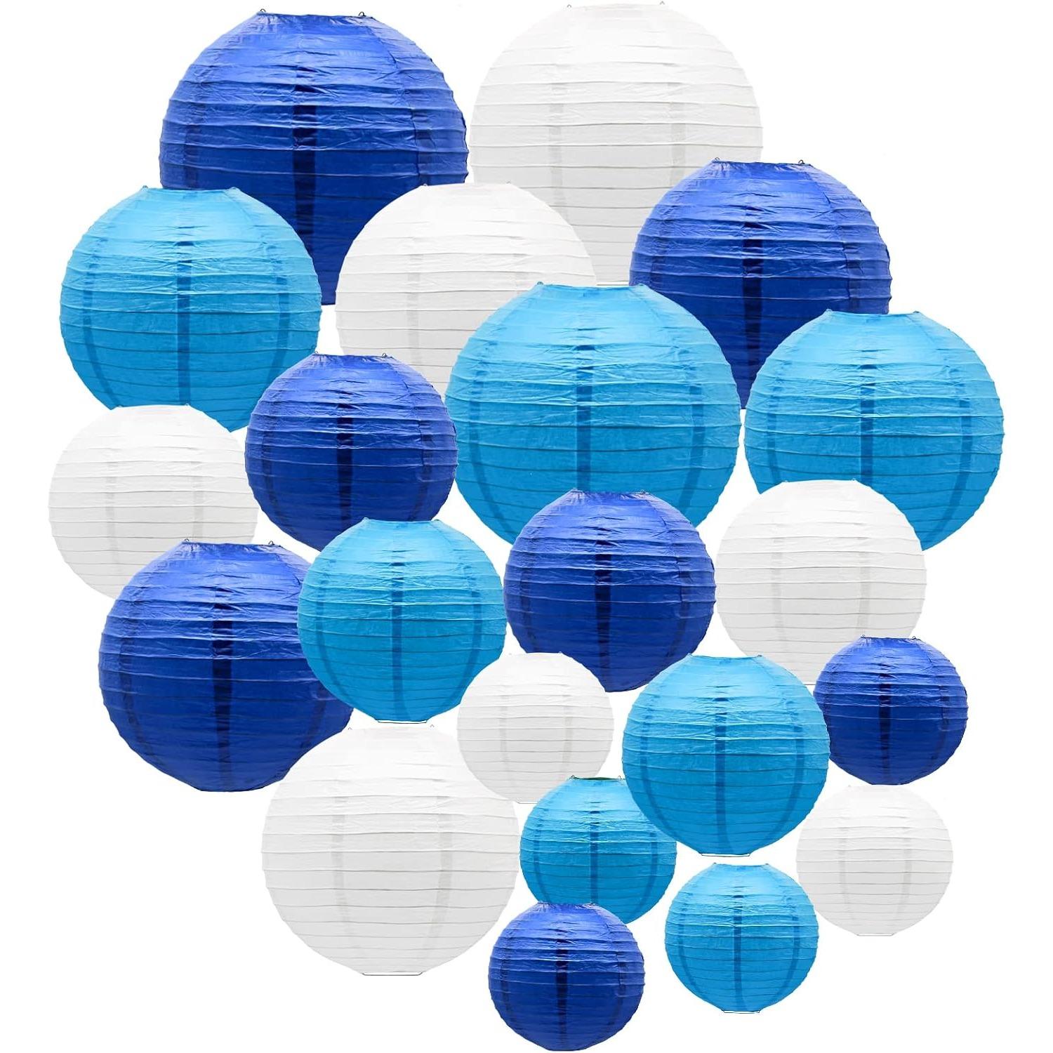 21PCS Paper Lantern Wedding Decoration Set, Assorted Sizes Hanging Paper Lantern, Reusable Easy Assemble, For New Year Christmas Halloween Birthday Shower Party Favor Supplies (10/8/6/4inch) - Home Improvement.