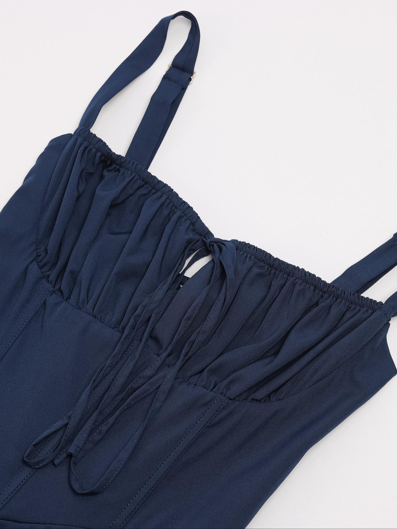 Women's Plain ＆ Floral Print Cami Dress, Elegant Sleeveless A Line Slit Dress for Party Holiday Wedding Guest, Ladies Summer Clothes, Dresses for Summer, Womenswear