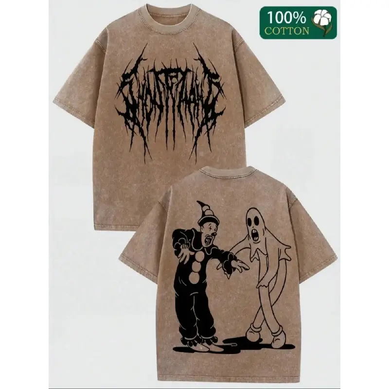 Unisex Ghostmane Graphic T-shirt, Soft Cotton Oversized Short Sleeve Top, Casual Round Neck Streetwear for Men & Women, Tshirt, Menswear, Tee, Crew Neck, Graphic Print, Multi-Size, Silky Texture, Unisex Fit