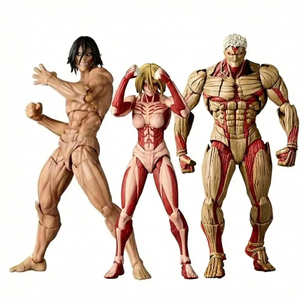 Bandai Attack on Titan Eren Yeager VS Armored Titan Action Figure, Amazing Yamaguchi Revoltech, Anime Collectibles for Anime Fans (Toys & Hobbies, Classic & Novelty Toys)