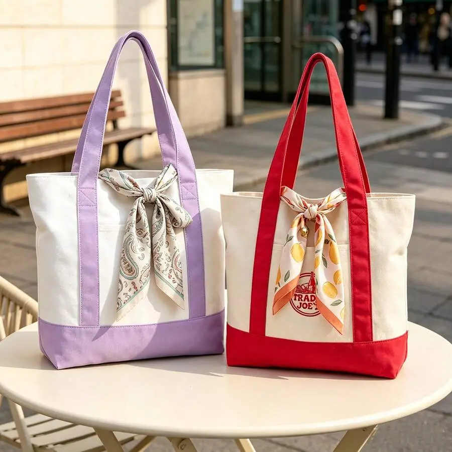 4-Pack Super Strong Large 12oz Cotton Canvas Tote Bags , Reusable Grocery Shopping Cloth Bags, Totes For Crafts DIY Your Creative Designs