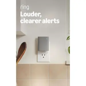 Doorbell (latest model) - Enhanced audio function allows you to hear real-time alerts anytime, anywhere, plug-and-play, easy to connect to Wi-Fi and Bluetooth, stylish design, white