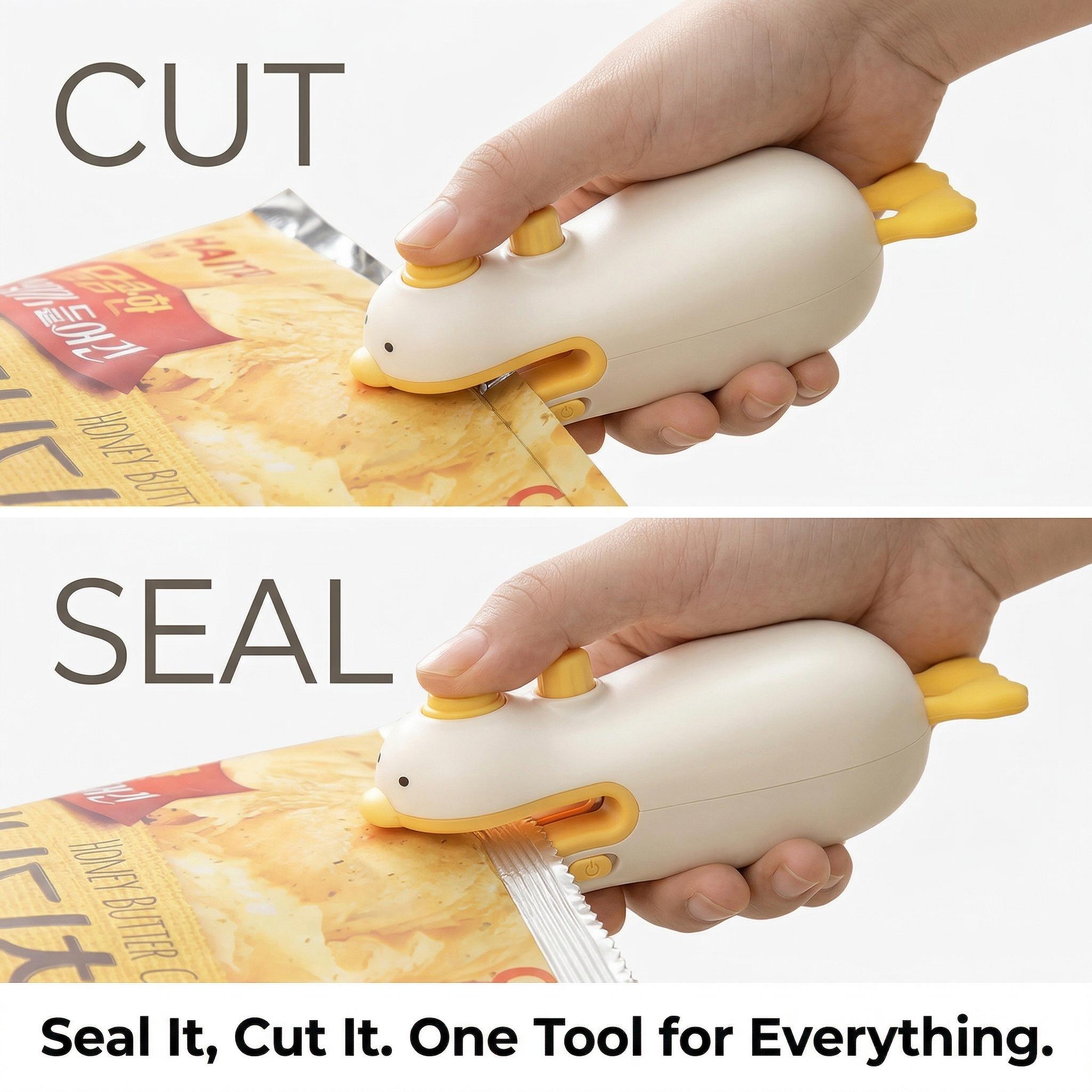 Pro 2-in-1 Mini Bag Sealer| Type-C Rechargeable & Magnetic| Keep Snacks Fresh & Crunchy Anywhere