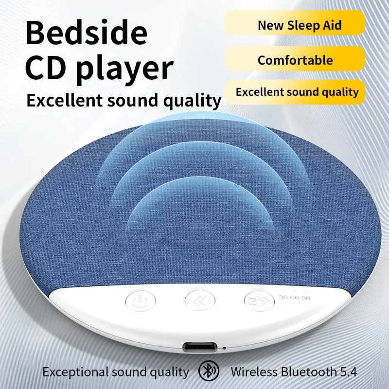 Under-Pillow Bluetooth Sleep Speaker with White Noise, 12H Long Battery Life, 3-Level Auto-Off Timer (30/60/90 Min), Immersive Bone Conduction Sound for Bedside Sleeping Aid, Portable Mini Audio for Adults & Babies