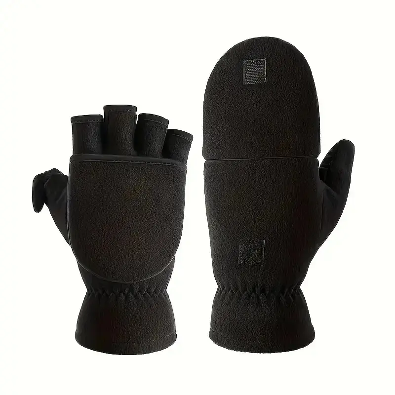Convertible Fingerless and Full Finger Warm Gloves for Women - Convertible Hand Warmers with Elastic Cuffs, Lightweight Cold-Proof Gloves Suitable for Cycling, Running, Skiing, Motorcycle Riding - Durable Winter Gloves (Hand Washable/Machine Washable