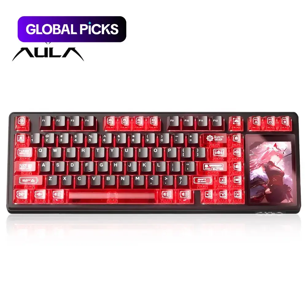 Aula L99 Wireless Gaming Keyboard, Smart Touchscreen, 84 Keys, RGB Lighting, Hot-Swappable, Long Lasting, Compatible with Windows/MAC #GLOBAL PICKS