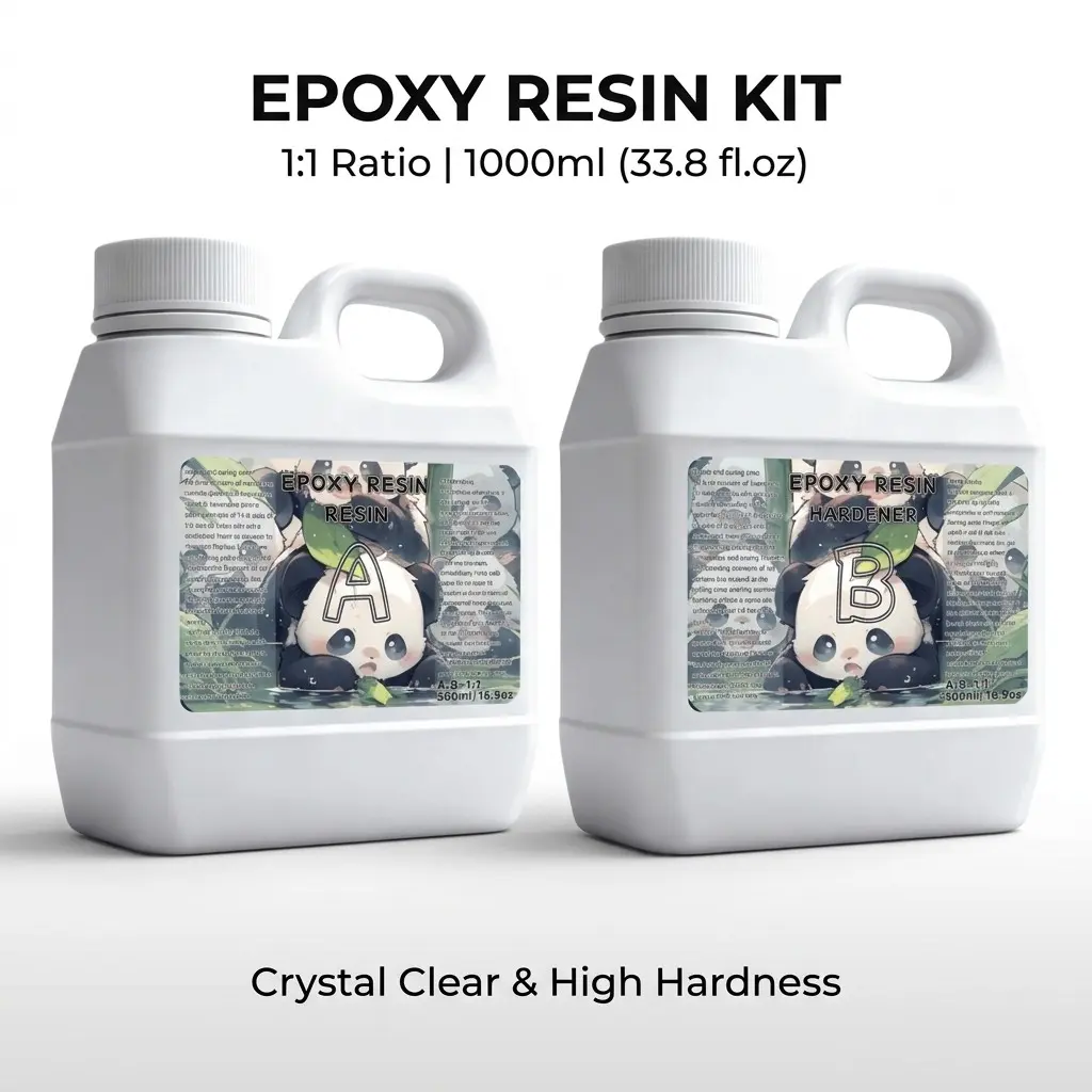 33.8oz/1000ML Epoxy Resin Kit, Easy Mix, High Gloss, Odorless, Ideal for DIY Crafts, Jewelry, Art Coating, Perfect for Creative Projects