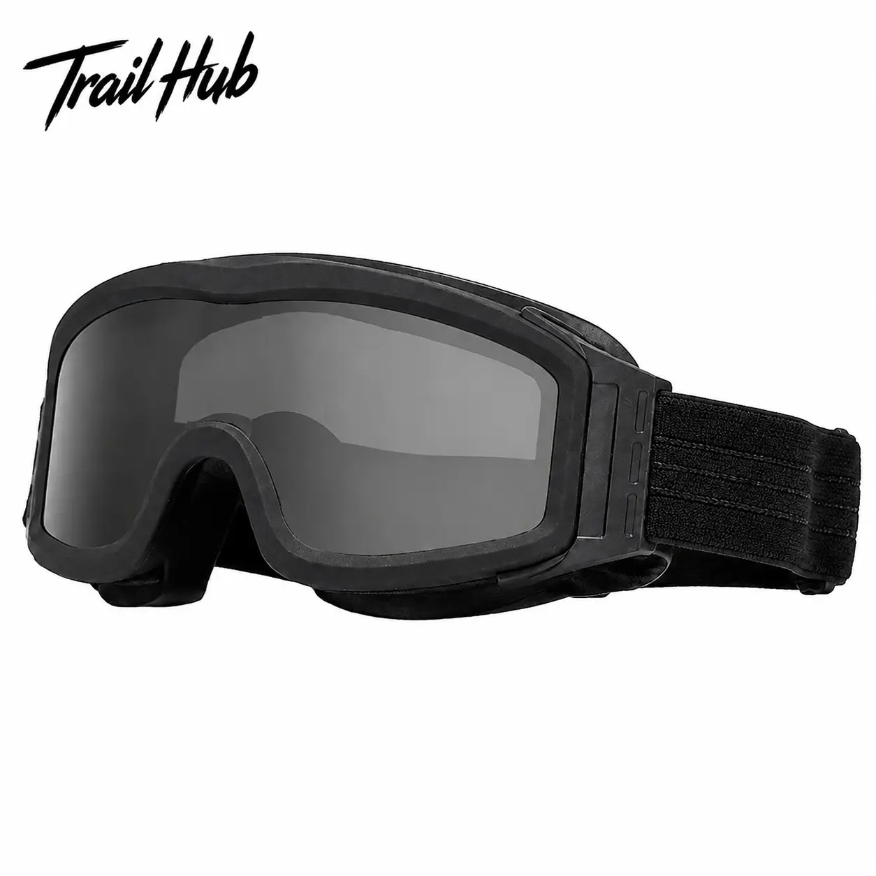Optical-Grade Polycarbonate Tactical Safety Goggles with Advanced Anti-Fog Ventilation, Fully Adjustable Comfort Strap, and Seamless Helmet Compatibility for Airsoft, Paintball, Hunting, and Extended Outdoor Shooting Use