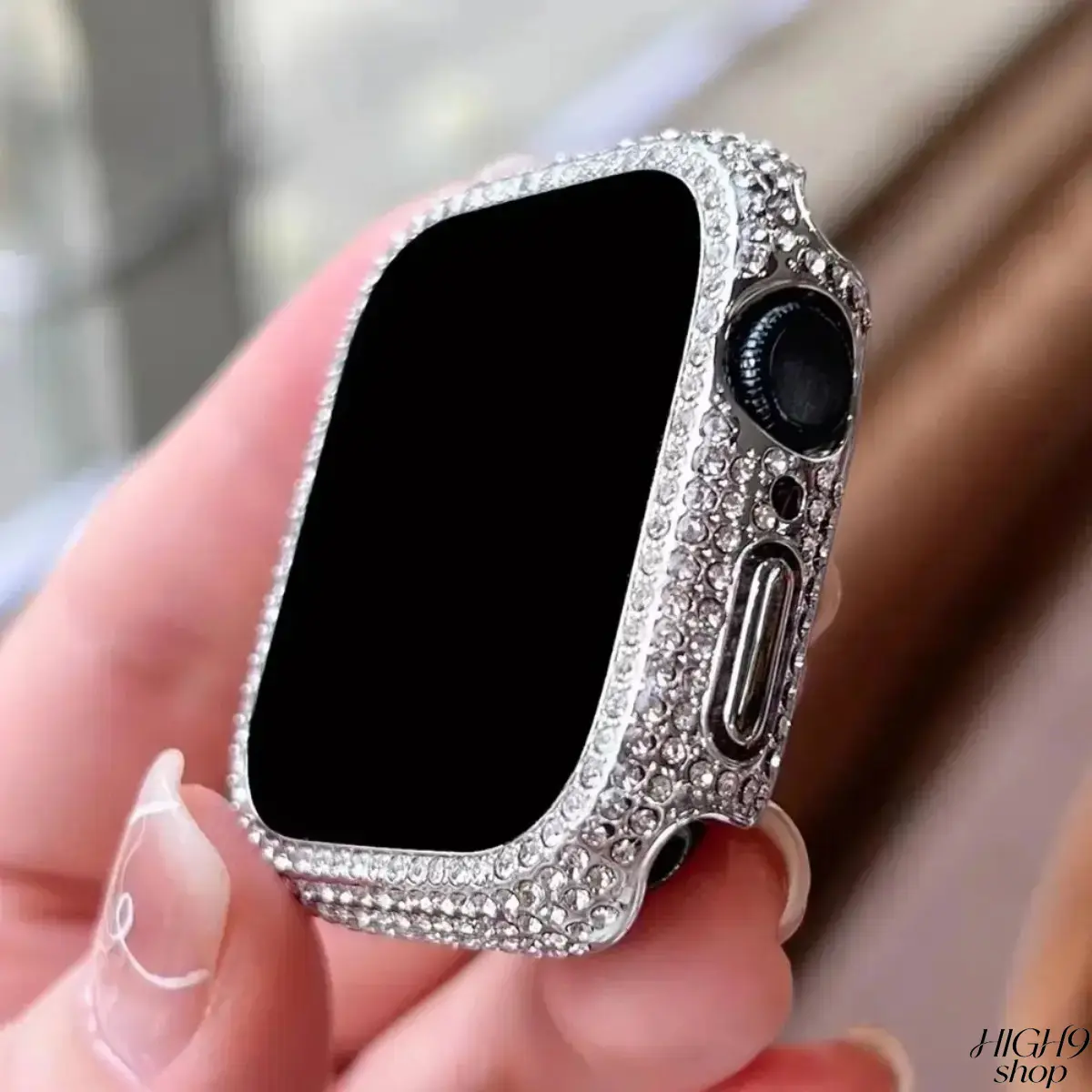 2-in-1 Sparkling Rhinestone Protective Shell Built with Tempered Glass Screen Guard, Shockproof Full Wrap Decorative Bumper Cover, Stylish Daily Wear Accessory Offering Anti-collision and Anti-scratch Protection for Daily Use, Only the Protective Case Inc