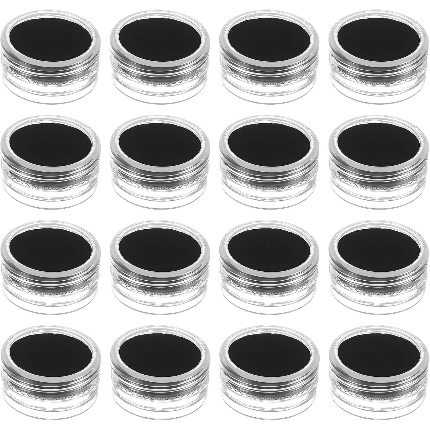 16 count  Display Box, Twist-Lid Transparent  Display,  Holder with Removable Sponge, Secure  Displays Box for ,, Colle Charm Displayctibles,,,Bead