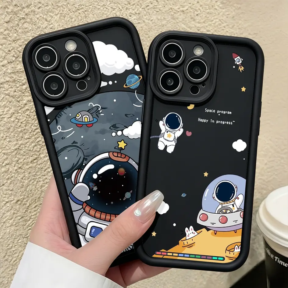 Cute Astronaut Case Phone Case For iPhone 17 16 15 14 13 12 11 Pro Max Plus 17e 16e Shockproof Soft TPU Protective Cover For iPhone X XS MAX Cases