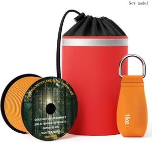 Arborist Throw Line Kit – 150ft Slick Rope & 9/11/15oz Throw Weight – Reflective Storage Bag –  Tree Climbing, Trimming, Camping – High/Low Limb Rigging – 200LB Tensile Strength