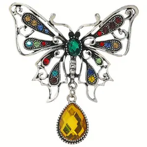 Vintage Elegant Butterfly Pendant Badges Brooch Pins for Women Men