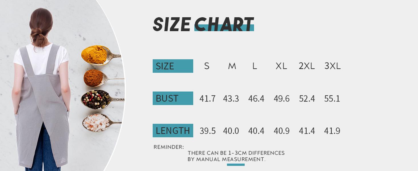 Cotton Linen Apron Cross Back Apron for Women with Big Pockets Square Pinafore Dress for Baking Cooking BBQ & Grill