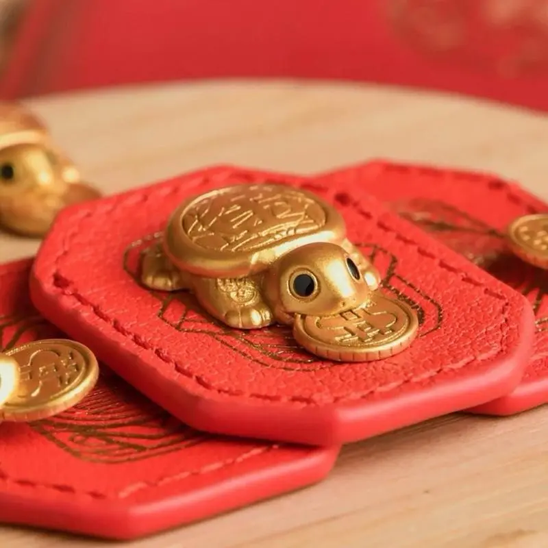 Feng Shui Lucky Turtle Decoration Items, Large Jia Town Lan Palace Amulet, Wealth Attraction Wallet Charm, Longevity Protection, Financial Stability