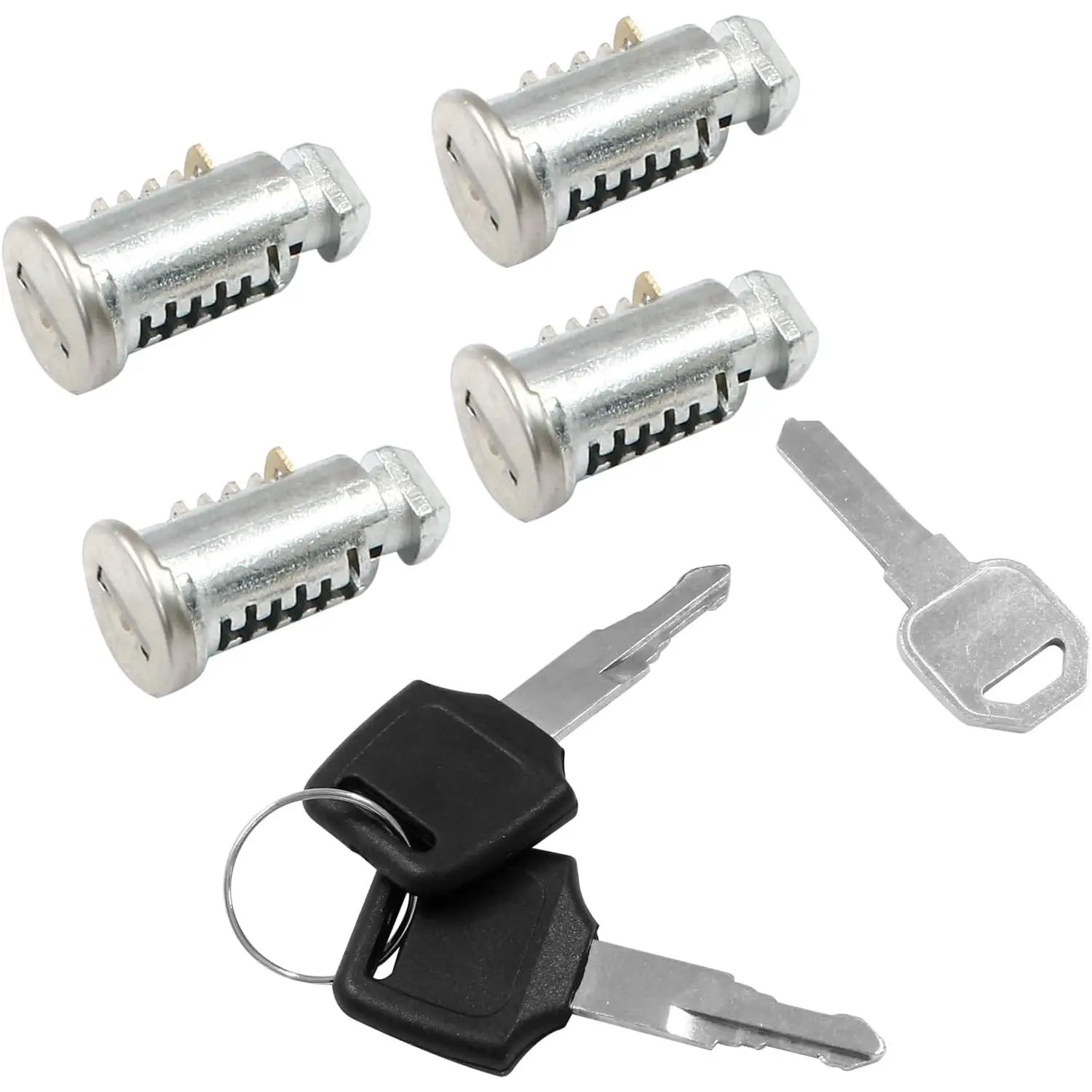 4 Pcs Lock Cylinders Replacement Set for Car Roof Rack System Components, Includes 4 Cylinder Cores 2 Keys 1 Control Key