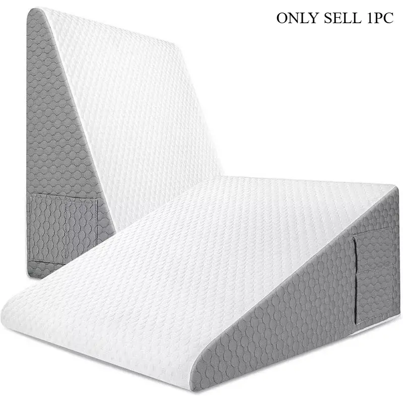 Wedge Pillow for Sleeping Acid Reflux After Surgery Triangle Elevated Pillow for Bedside Dormitory Office Air Layer Foam