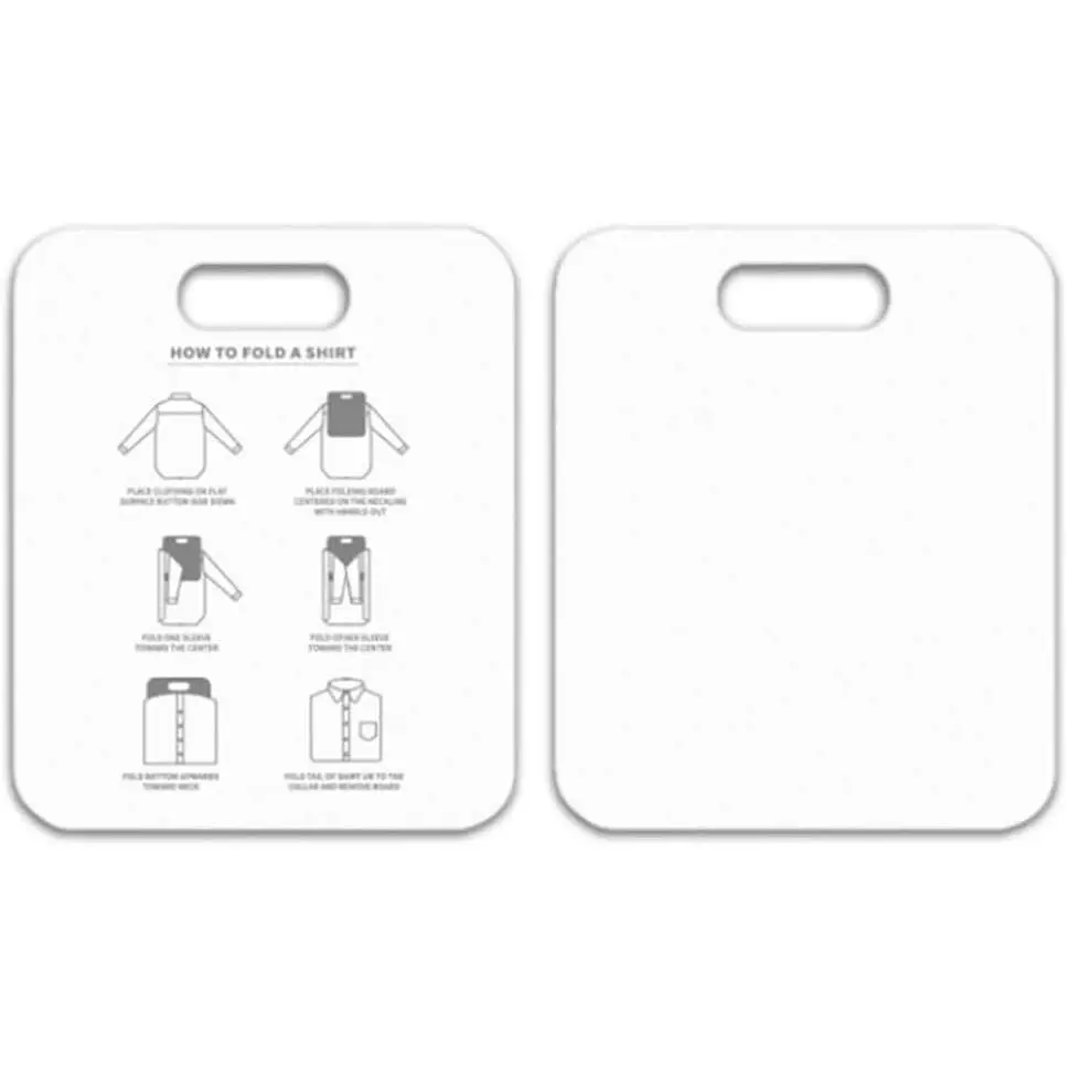 Shirt Folding Board, 12 x 10inch Cloth  Folder T Shirts Laundry Folder Organizer  Clothes Folding Board Laundry Fold Board for  Storage (white)