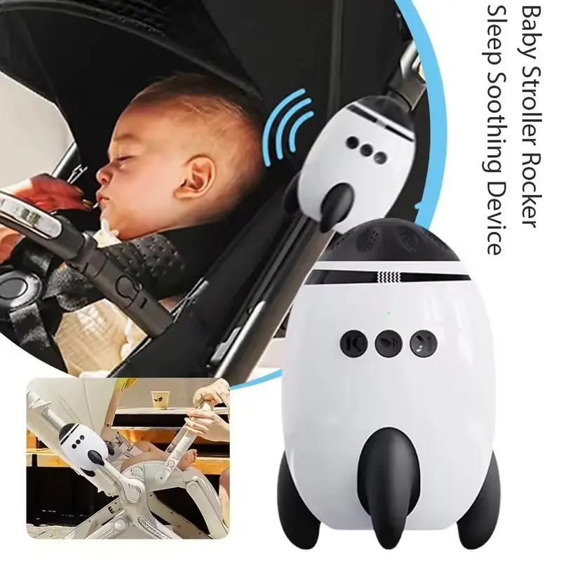 Baby Rocking Chair, Baby Vibration Soother, Gentle Shaking for Any Stroller, Noise Machine, 11 Sounds, Adjustable Speed, Sleep Aid, Baby Rocker