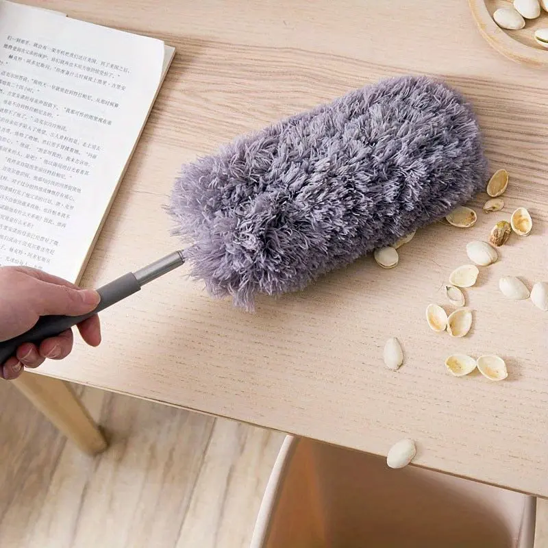 Multi functional extendable long handle household fiber dust collector Duster Brush