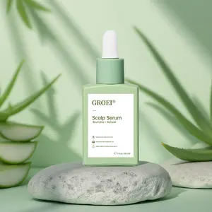 Groei Scalp Essence Liquid, Caffeine + Ginger Root + Hydrolyzed Rice Protein, Strengthens Hair Roots, Reduces Dandruff, 30ML Portable Dropper Design