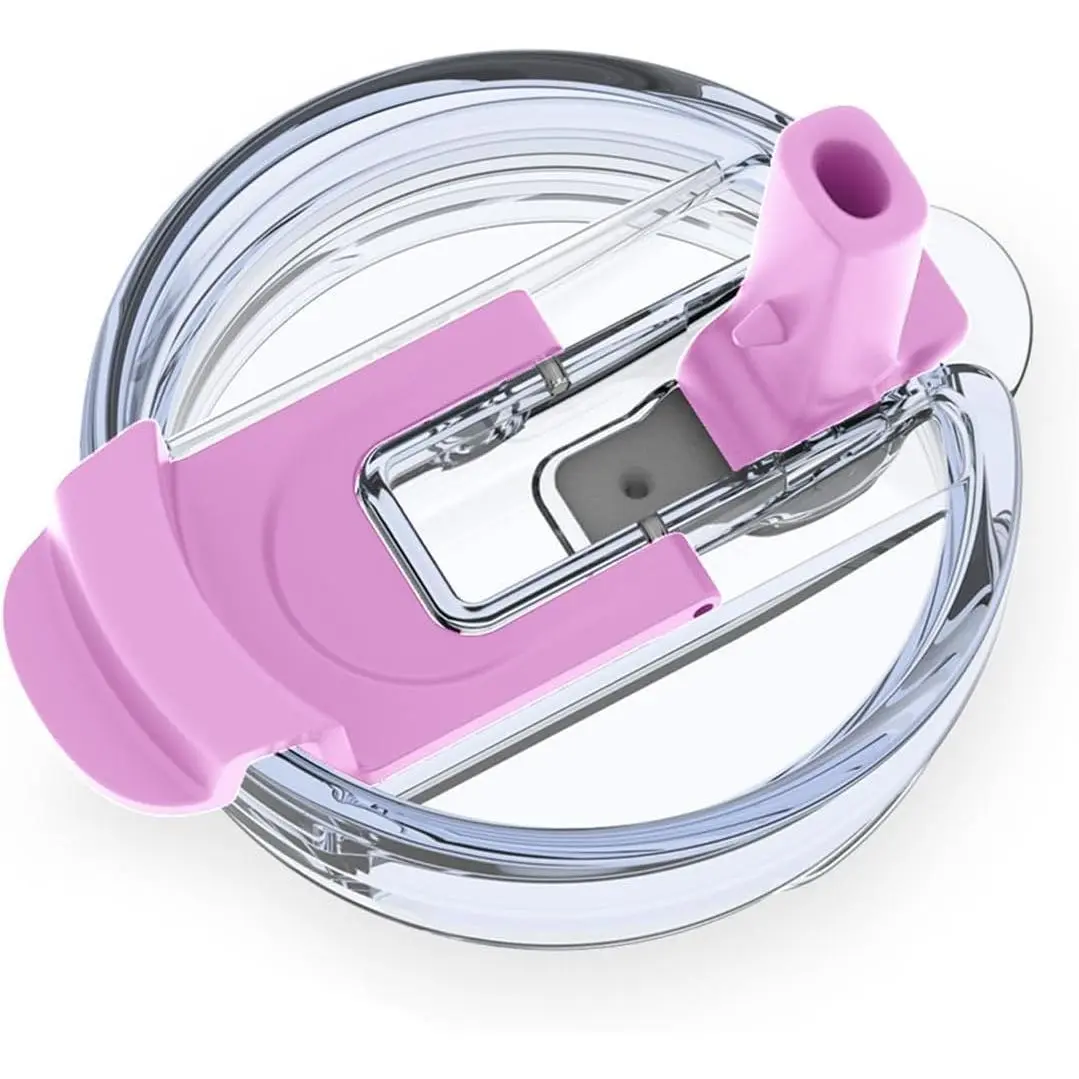 2-in-1 Replacement Threaded Lid for 64oz Tumblers, Flip-Up Straw, Pouring Spout, Leak-Proof, Perfect Fit, BPA-Free