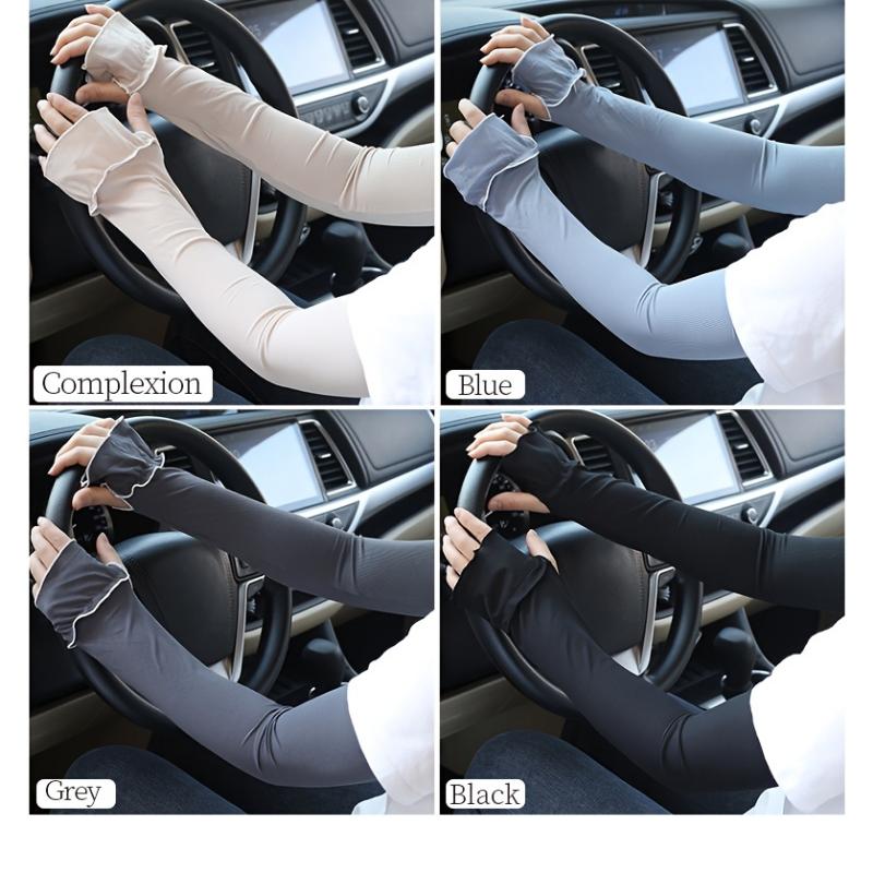 Relaxed Cooling Breathable Moisture-Wicking Fashion Running Driving Outdoor Sports Summer Sleeves for Women