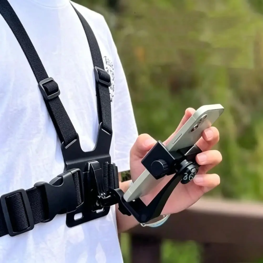5 in 1 Mobile Phone Chest Strap Mounting Holder, First Angle Video Record, Life Phone Bracket, Fixed Live Broadcast Accessories