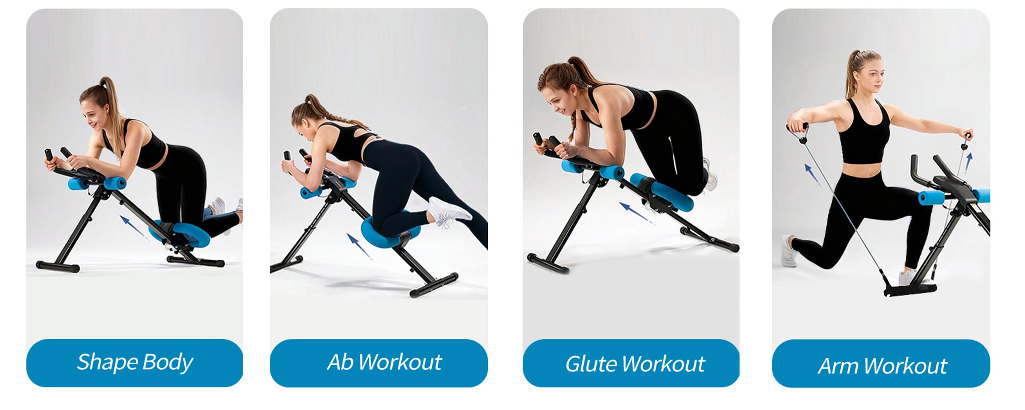 Foldable Adjustable Abdominal Exercise Machine Home Core Training System with Soft Knee Support Stable Portable Ab Trainer for Home Gym Space Saving Design for Easy Storage Perfect for Targeted Core Workouts Abdominal Muscle Sculpting