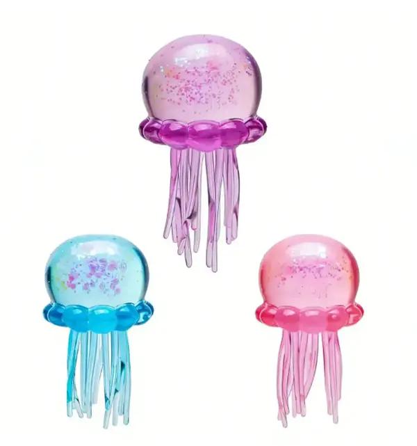 Jelly Squish - Soft Gel Filled Sensory Squeeze Toy, Stretchy Elastic Squishy Stress Relief Ball, Calming Anxiety Reducing Hand Fidget, Cute Relaxing Jelly Texture, Fun Portable Handheld Squeeze Toy Gift for All Ages