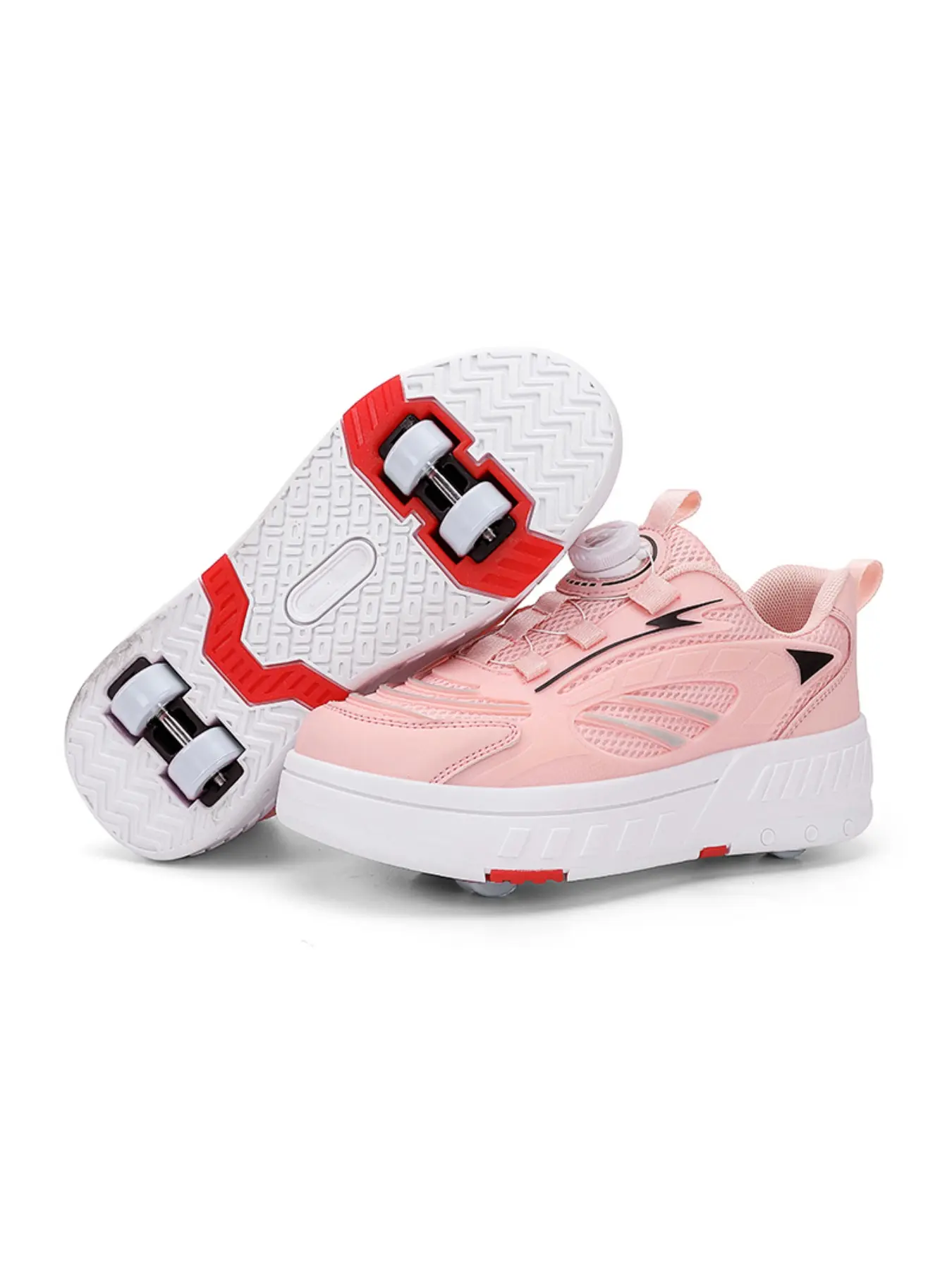 Youth Lightweight Skateboard Shoes, New Fall Sports Flight Shoes, Retractable Wheels, Durable PU Mesh, Breathable, Unisex