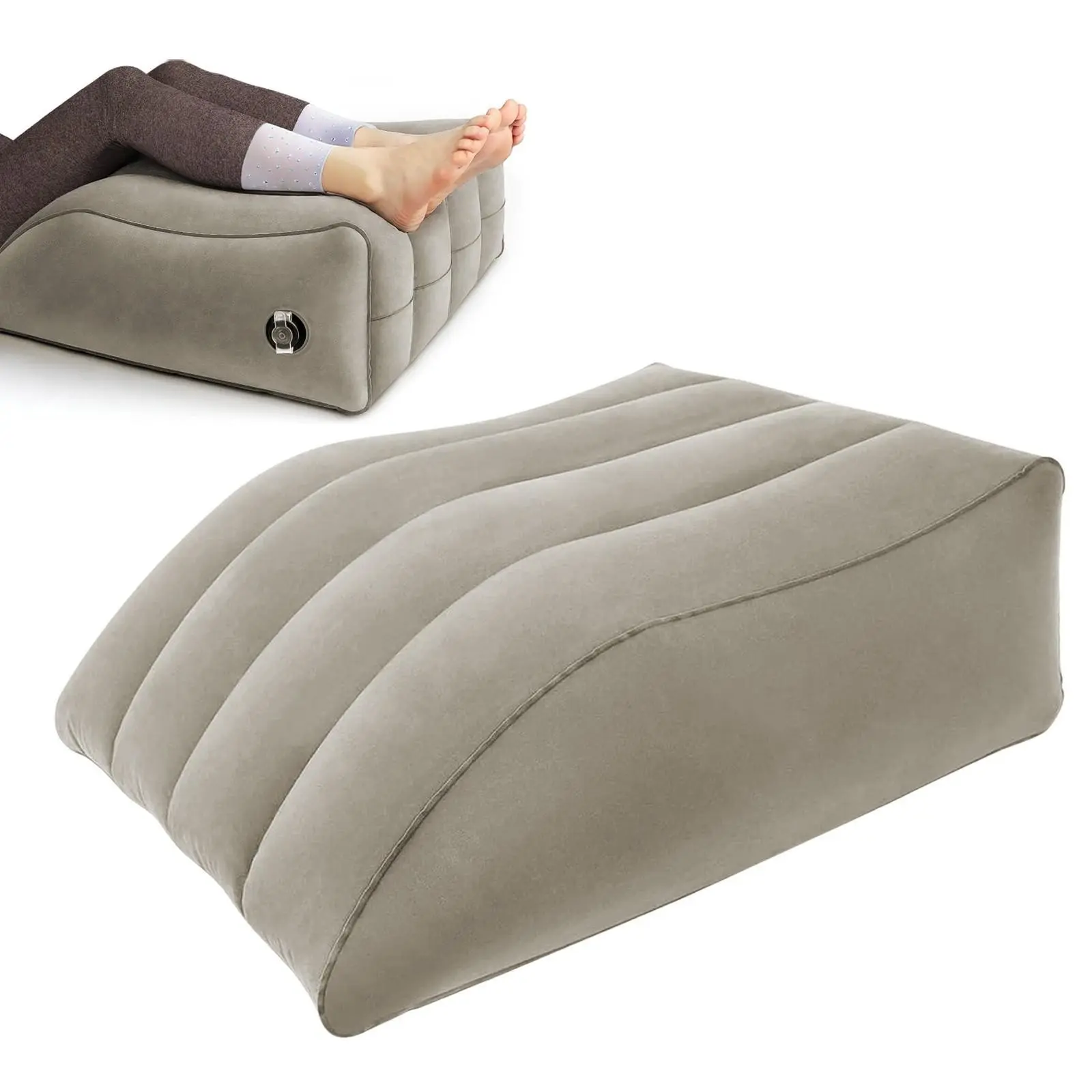 Inflatable Leg & Knee Relief Support Cushion, Wedge Pillow with Ergonomic Wedge Design for Muscle Relaxation, Gentle Elevation for Swollen Legs, 1pc Comfort Aid